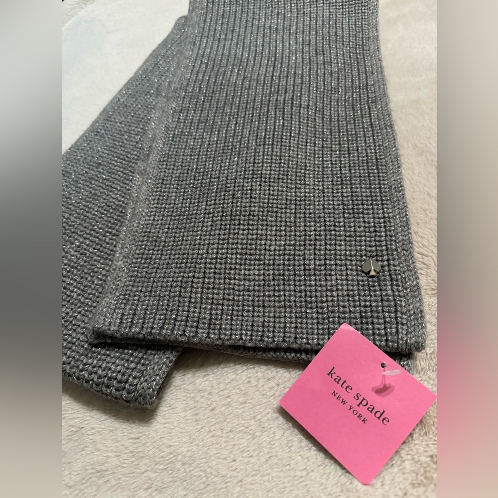 Kate Spade silver knit scarf